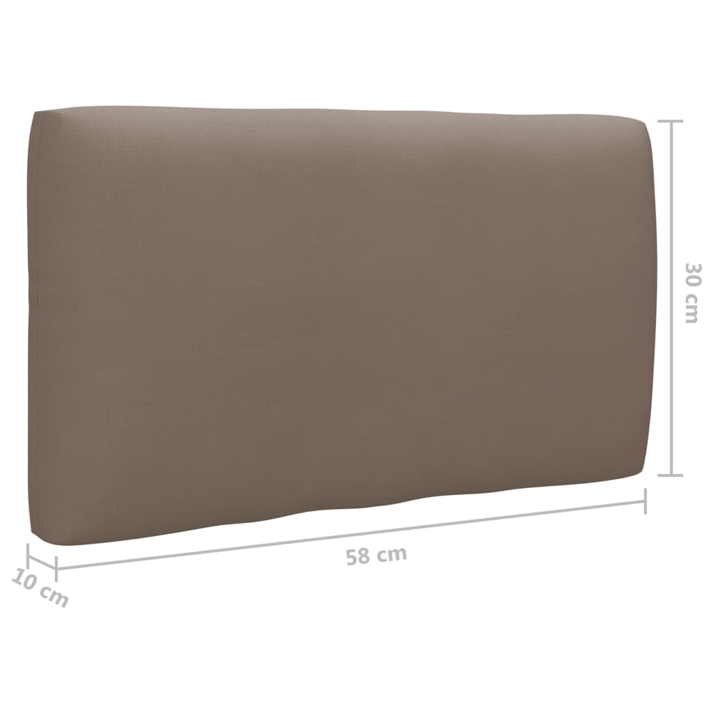 Tuinhoekbank Pallet Geïmpregneerd Grenenhout Taupe 1 Wit