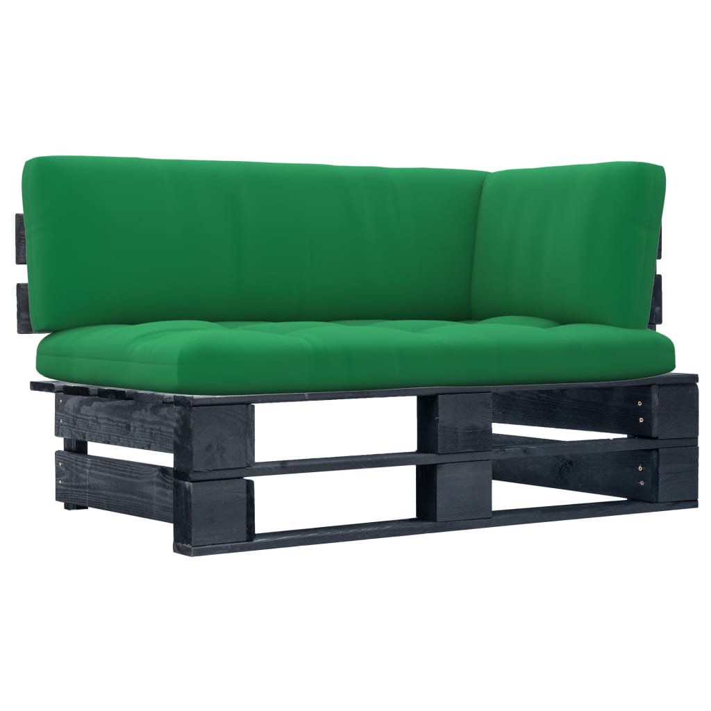 Tuinhoekbank Pallet Geïmpregneerd Grenenhout Groen 1