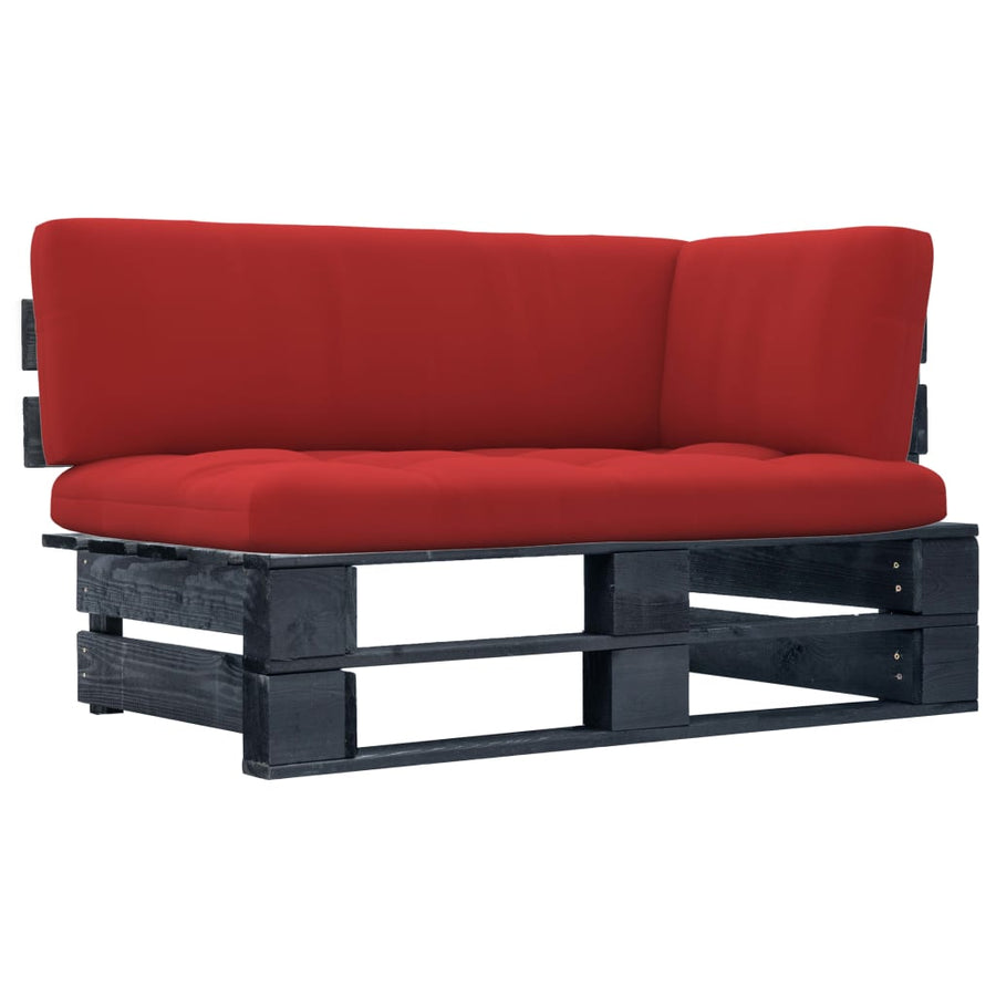Tuinhoekbank Pallet Geïmpregneerd Grenenhout Rood 1