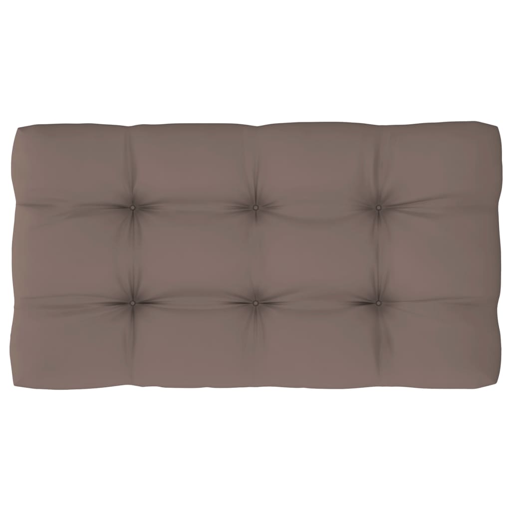 Tuinhoekbank Pallet Geïmpregneerd Grenenhout Taupe 1 Zwart