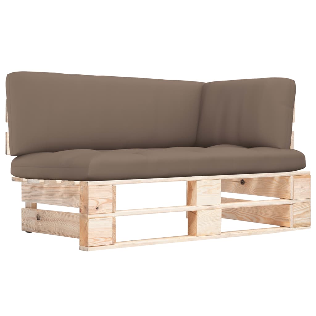 Tuinhoekbank pallet geïmpregneerd grenenhout Bruin Hoekbank