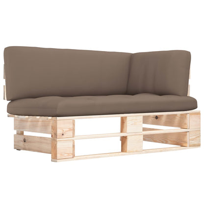 Tuinhoekbank pallet geïmpregneerd grenenhout Bruin Hoekbank