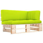 Garden Corner Sofa Pallet Impregnated Pine Bright Green 1