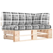 Tuinhoekbank pallet geïmpregneerd grenenhout grijs