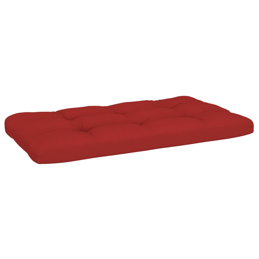 Pallet Met Kussens Geïmpregneerd Grenenhout Rood 1