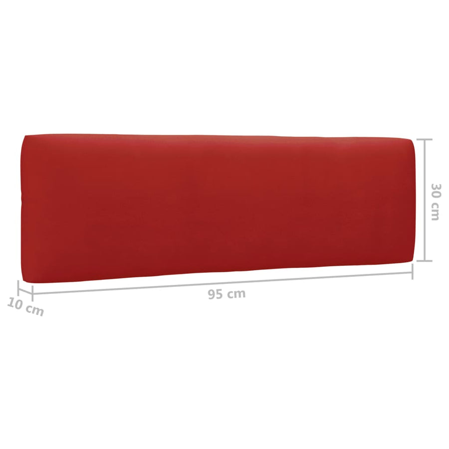 Pallet Met Kussens Geïmpregneerd Grenenhout Rood 1