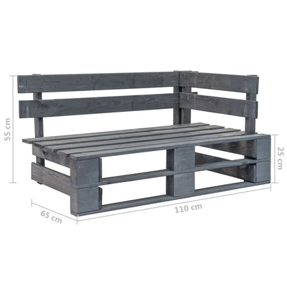Pallet Met Kussens Geïmpregneerd Grenenhout Zwart 1