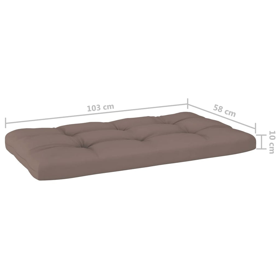 Pallet Met Kussens Geïmpregneerd Grenenhout Taupe 1