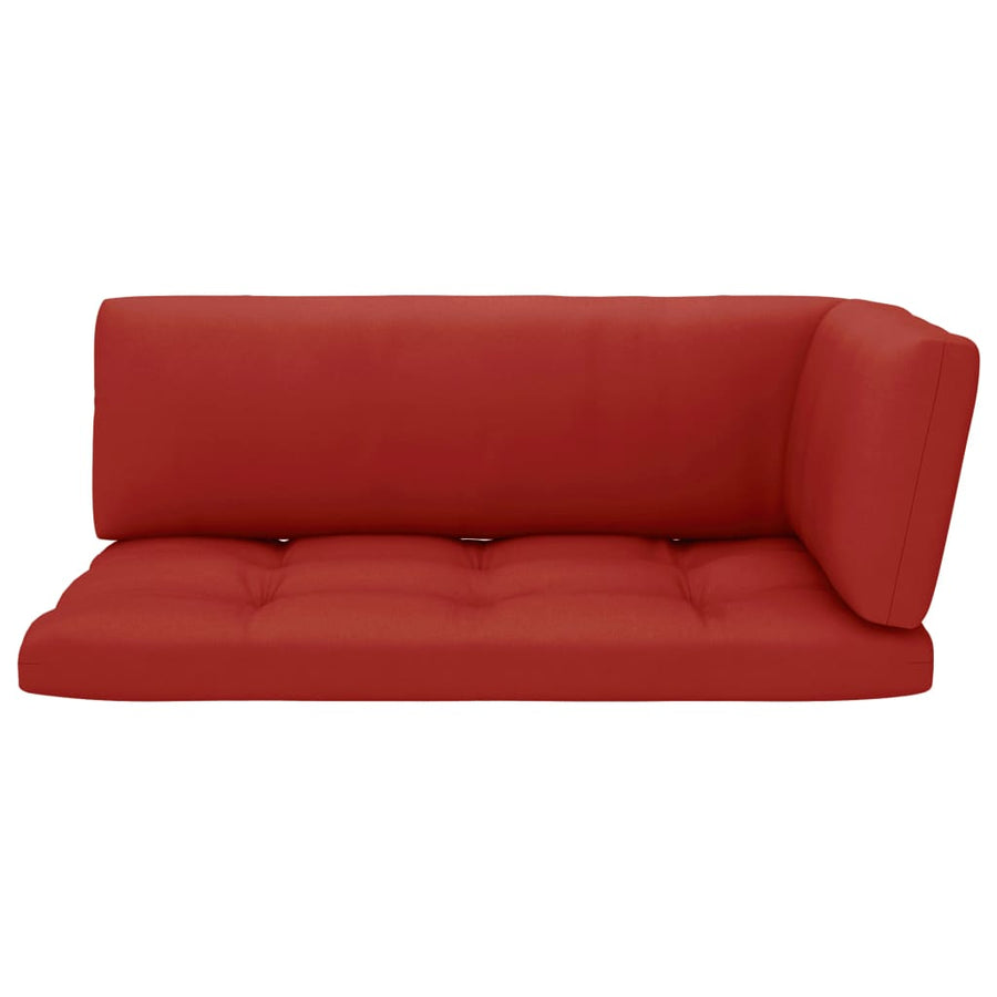 Pallet Met Kussens Geïmpregneerd Grenenhout Rood 1