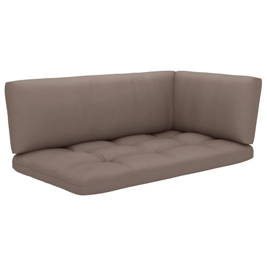 Pallet Met Kussens Geïmpregneerd Grenenhout Taupe Wit