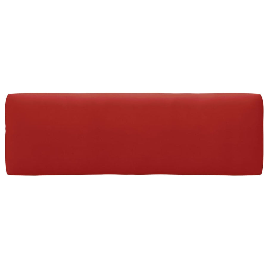 Pallet Met Kussens Geïmpregneerd Grenenhout Rood 1