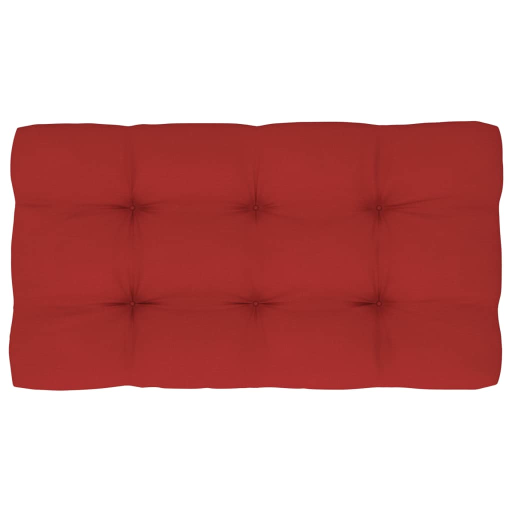 Pallet Met Kussens Geïmpregneerd Grenenhout Rood 1
