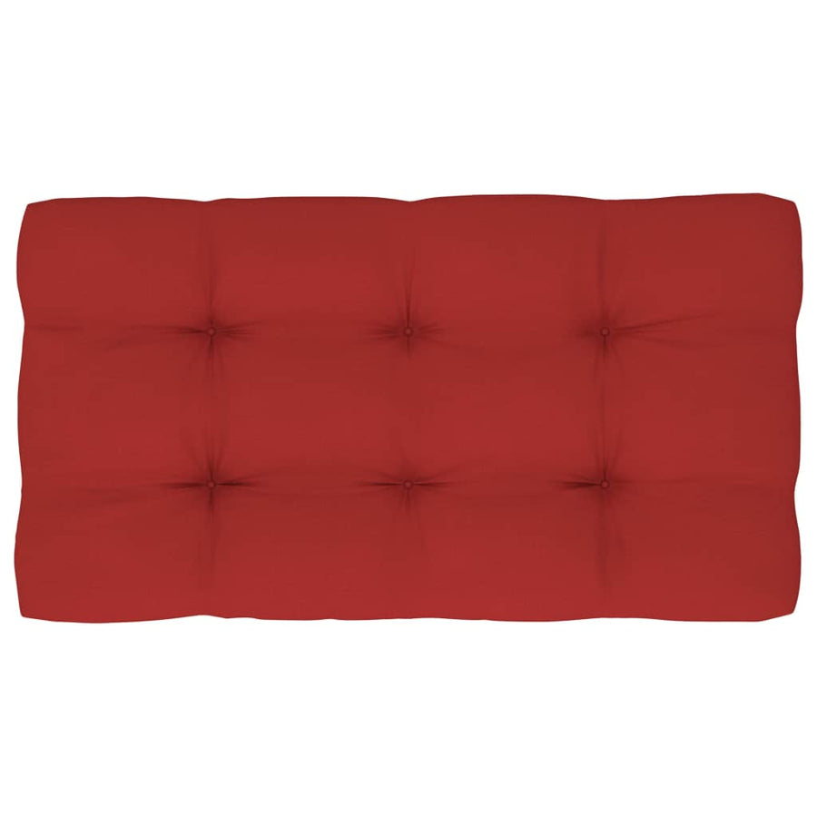Pallet Met Kussens Geïmpregneerd Grenenhout Rood 1