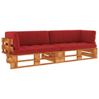 Palletbank geïmpregneerd hout rood