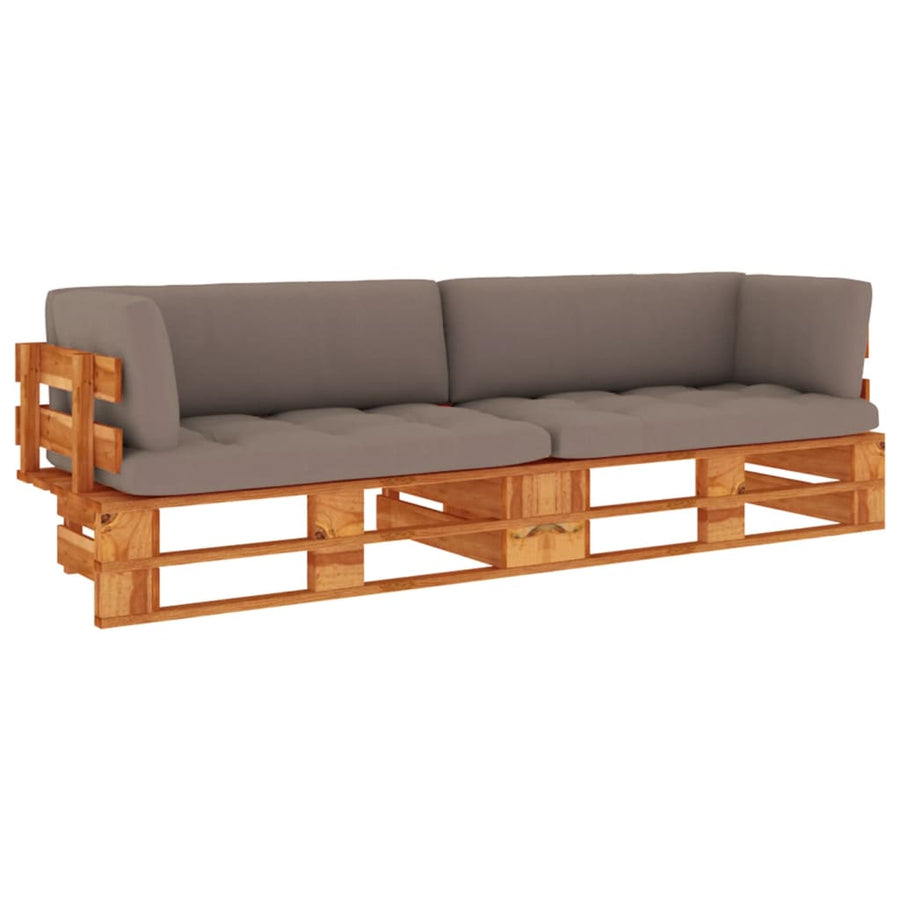 Pallet Met Kussens Geïmpregneerd Hout Taupe 1