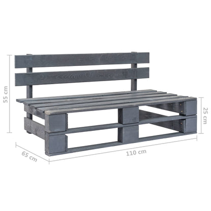 4-Delige Loungeset Pallet Met Kussens Geïmpregneerd Hout Grijs 1