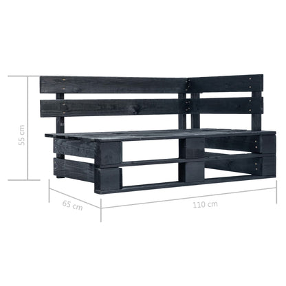 4-Delige Loungeset Pallet Met Kussens Geïmpregneerd Hout Grijs 1
