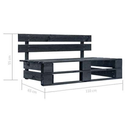 4-Delige Loungeset Pallet Met Kussens Geïmpregneerd Hout Grijs 1