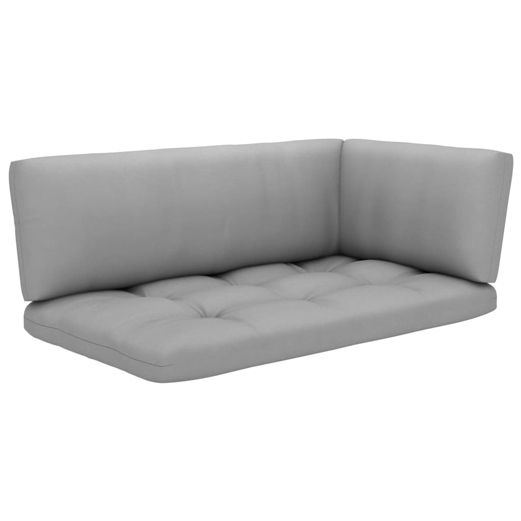 4-Delige Loungeset Pallet Met Kussens Geïmpregneerd Hout Grijs 1