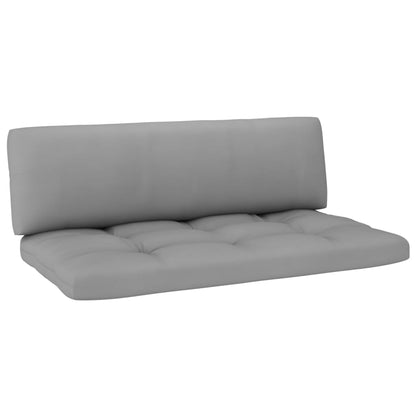 4-Delige Loungeset Pallet Met Kussens Geïmpregneerd Hout Grijs 1