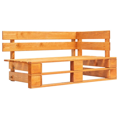 4-delige Loungeset pallet honingbruin geïmpregneerd grenenhout
