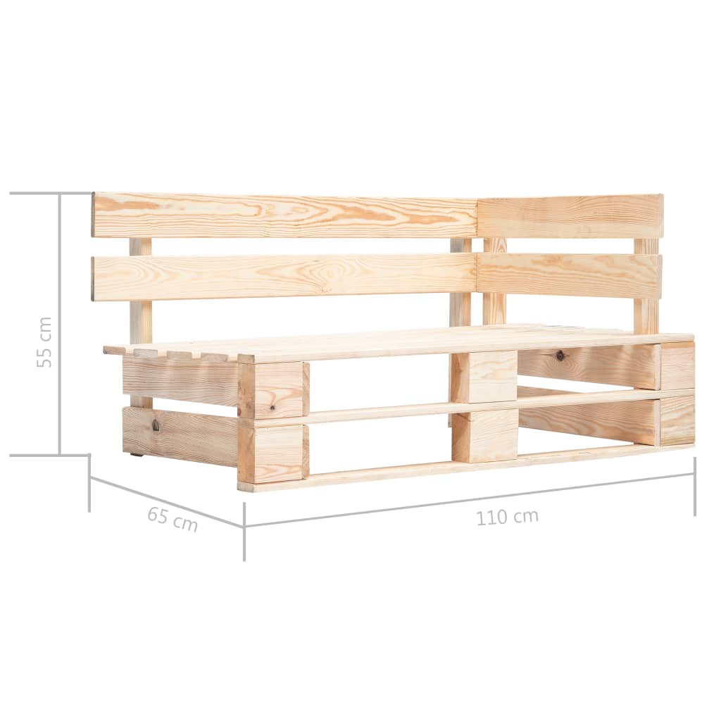 4-Delige Loungeset Pallet Met Kussens Geïmpregneerd Grenenhout Beige 1 Bruin