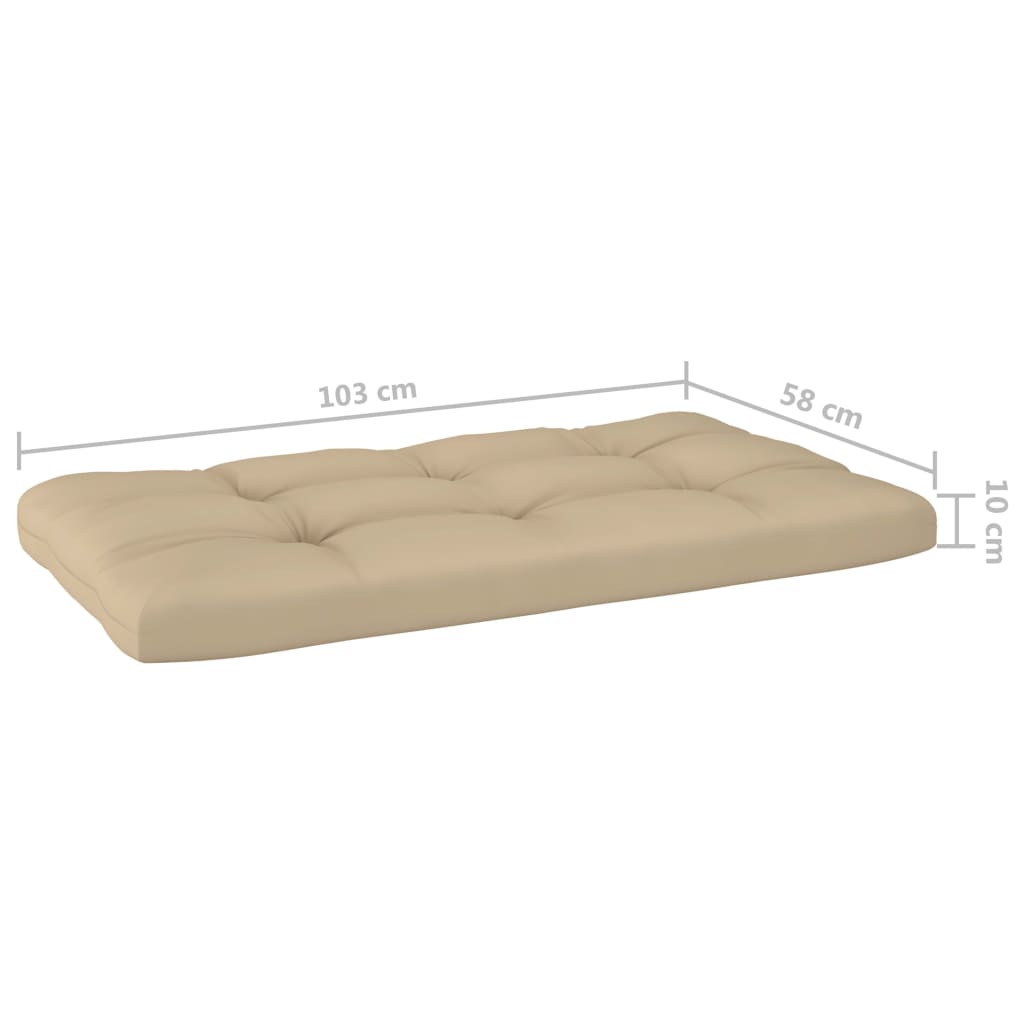 4-Delige Loungeset Pallet Met Kussens Geïmpregneerd Grenenhout Beige 1 Bruin