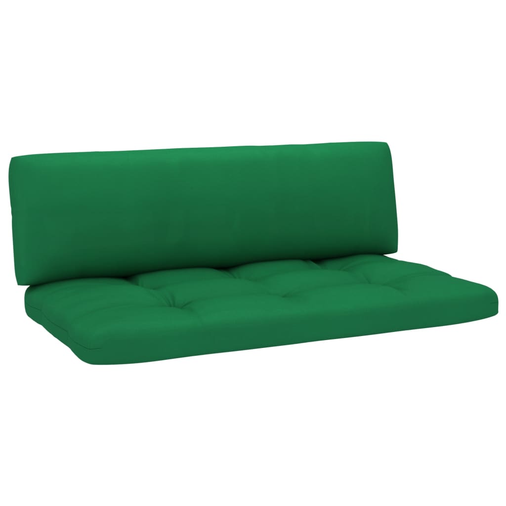4-Delige Loungeset Pallet Met Kussens Geïmpregneerd Grenenhout Groen 1 Bruin