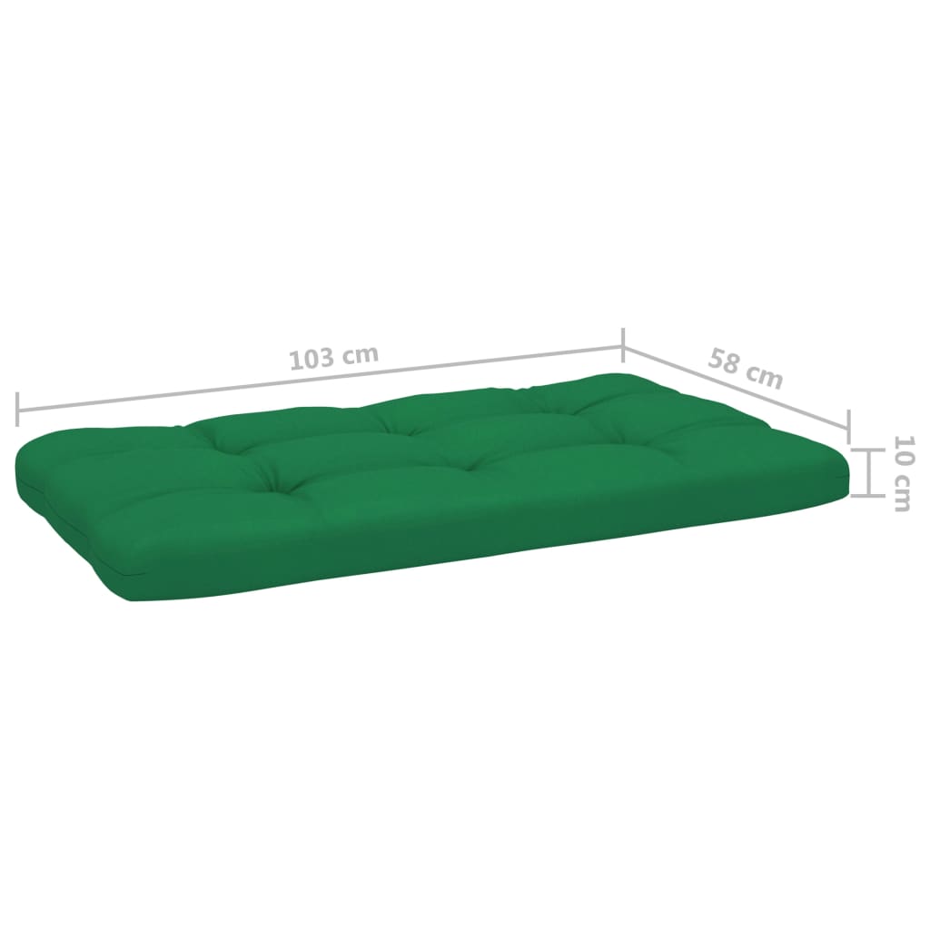 4-Delige Loungeset Pallet Met Kussens Geïmpregneerd Grenenhout Groen 1 Bruin