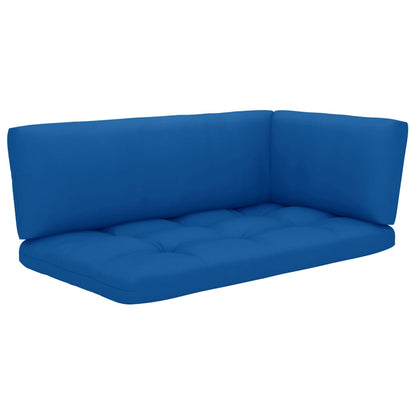 4-Delige Loungeset Pallet Met Kussens Geïmpregneerd Grenenhout Koningsblauw 1 Bruin