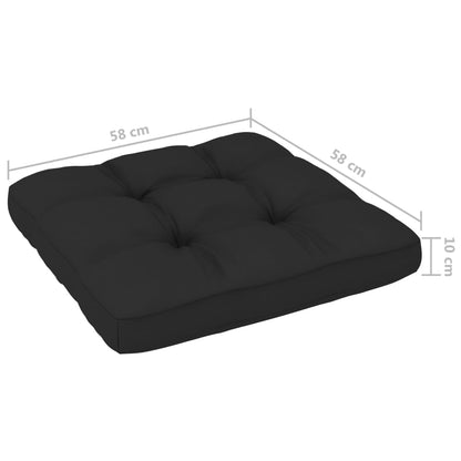 4-Delige Loungeset Pallet Met Kussens Geïmpregneerd Grenenhout Zwart 1 Bruin