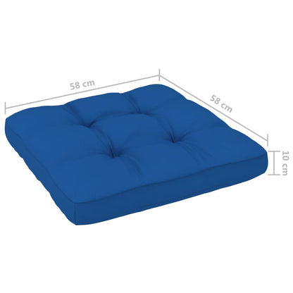 4-Delige Loungeset Pallet Met Kussens Geïmpregneerd Grenenhout Koningsblauw 1 Bruin