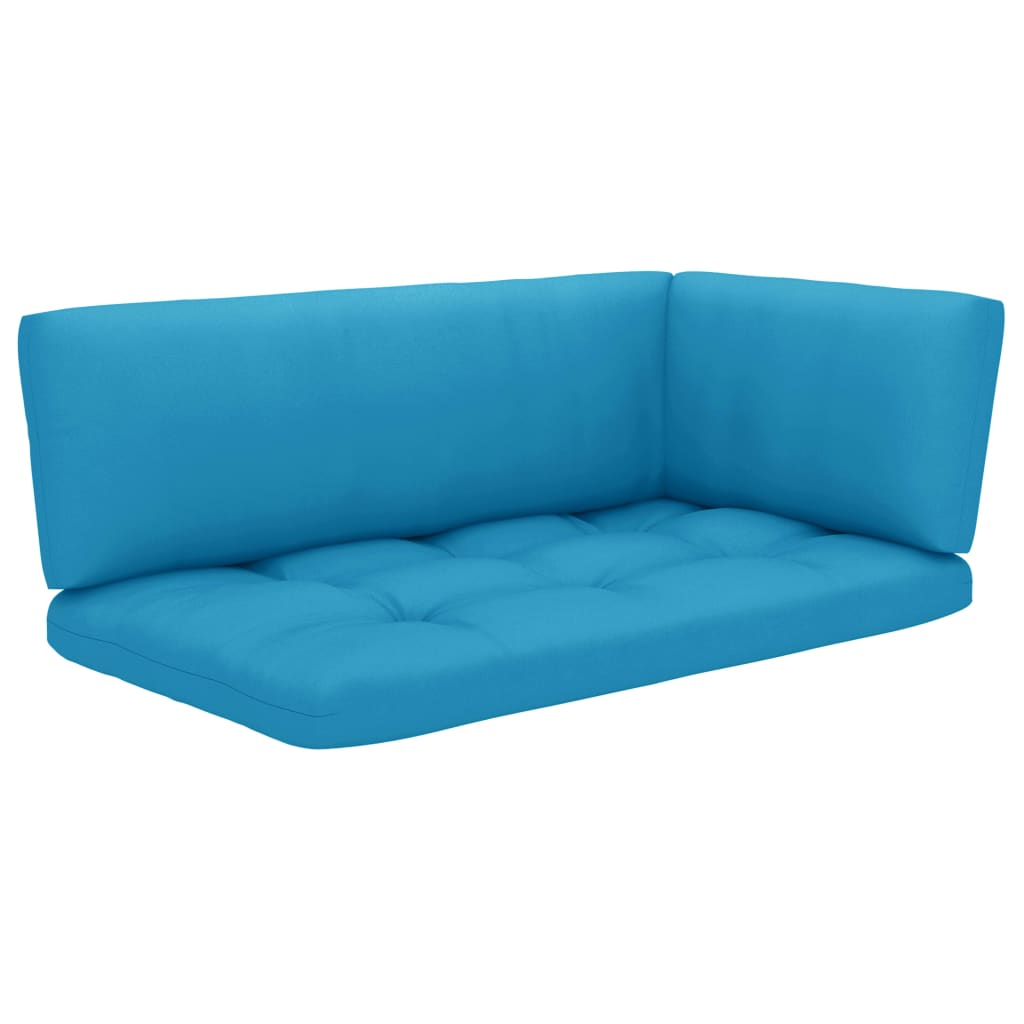 6-Delige Loungeset Pallet Met Kussens Geïmpregneerd Grenenhout Blauw 1