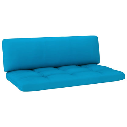 6-Delige Loungeset Pallet Met Kussens Geïmpregneerd Grenenhout Blauw 1