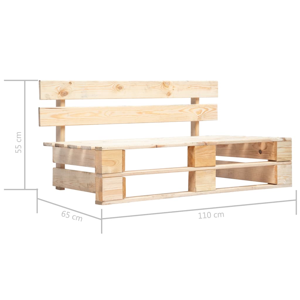 6-Delige Loungeset Pallet Met Kussens Geïmpregneerd Grenenhout Blauw 1