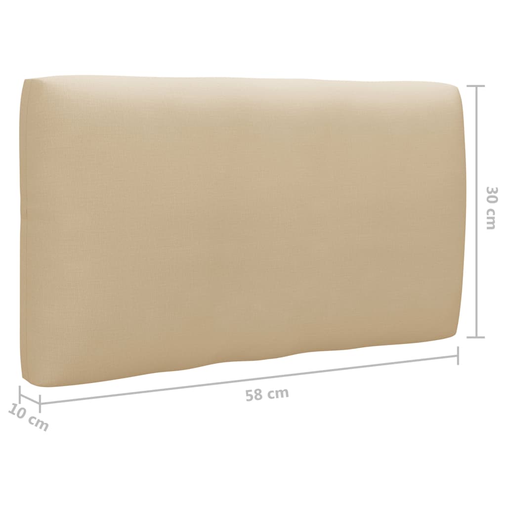 6-Delige Loungeset Pallet Met Kussens Geïmpregneerd Grenenhout Beige 1 Bruin