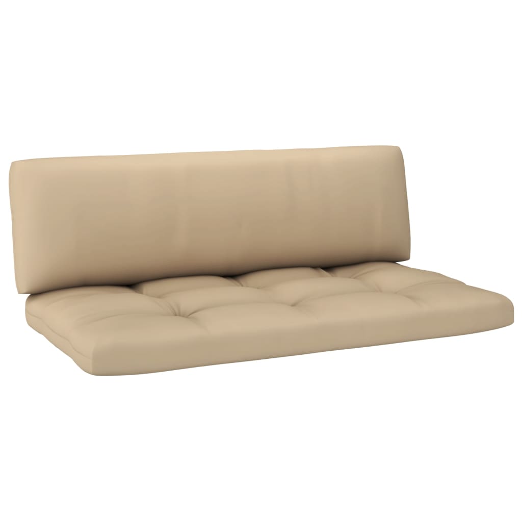 6-Delige Loungeset Pallet Met Kussens Geïmpregneerd Grenenhout Beige 1 Bruin