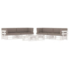 Loungeset 6-delig geimpregneerd hout taupe