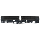 6-Piece Lounge Set Pallet with Cushions Impregnated Wood Black 1