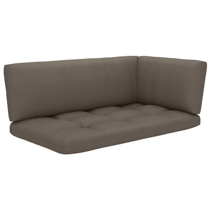 6-Delige Loungeset Pallet Met Kussens Geïmpregneerd Grenenhout Taupe 1 Bruin
