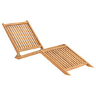 Solid teak sun lounger