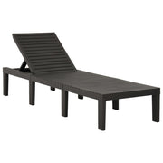 Ligbed kunststof 195x65x32 cm antraciet