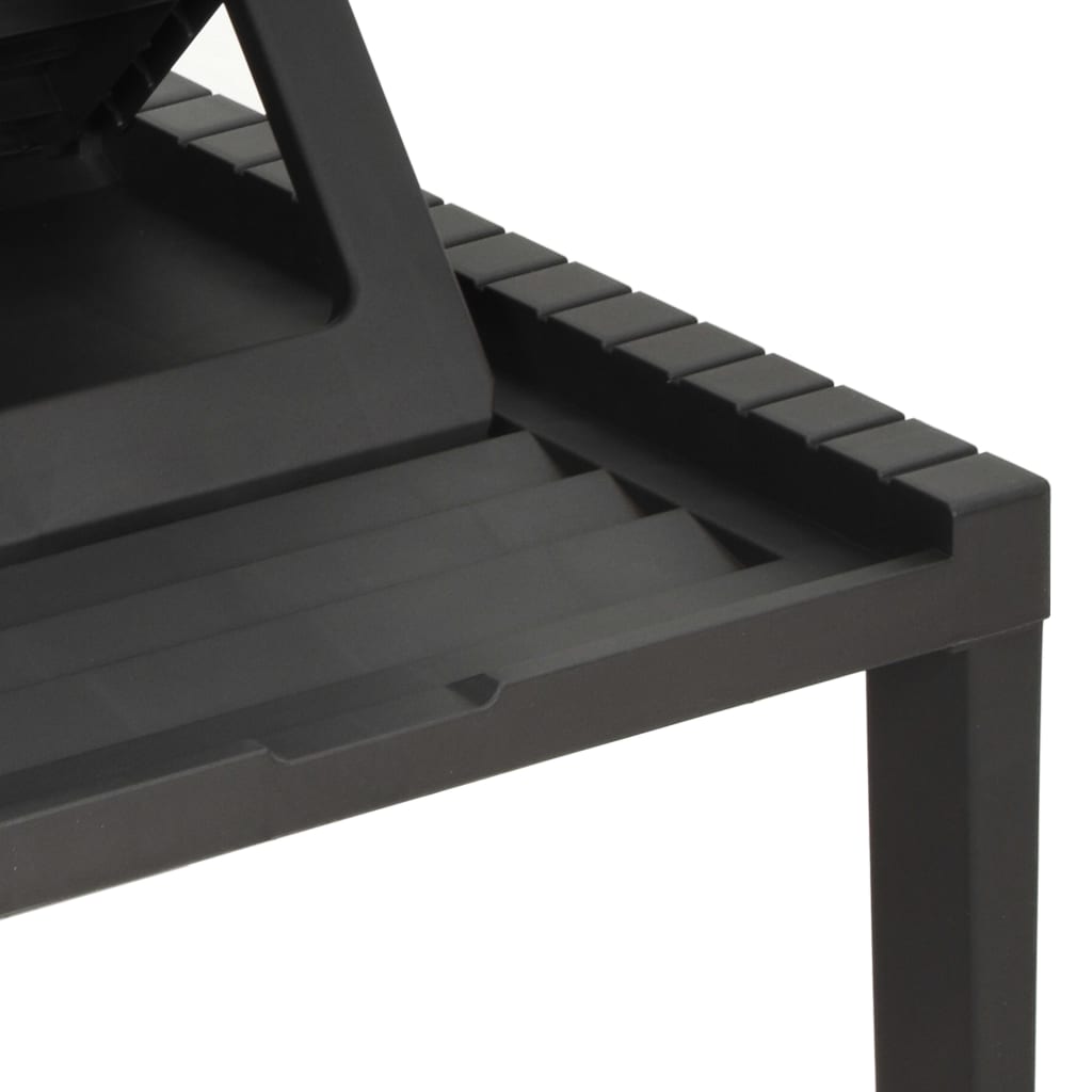 Ligbed Kunststof Kleurig Nee Antraciet