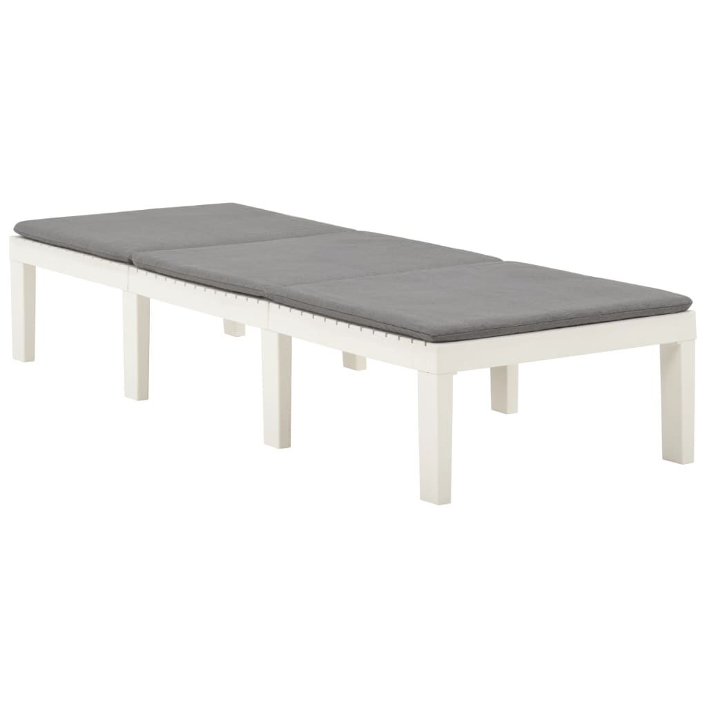 Ligbed Met Kussen Kunststof Ja Wit