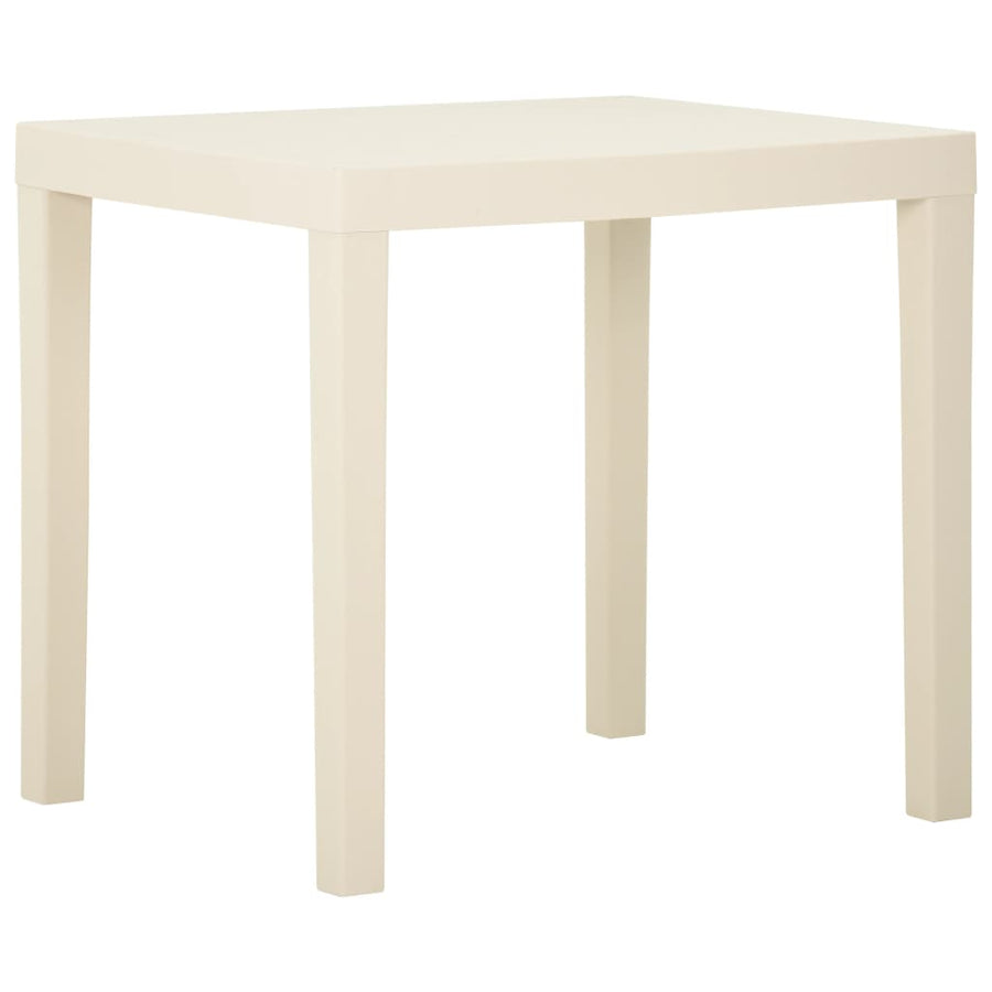 Tuintafel 79X65X72 Cm Kunststof Wit