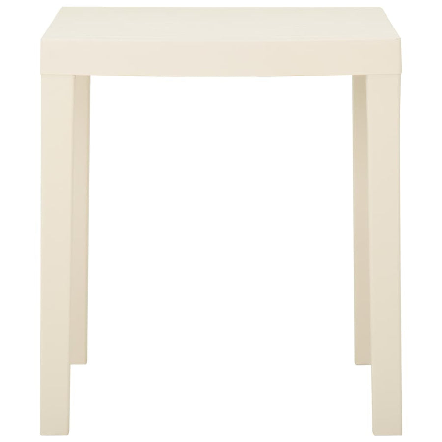 Tuintafel 79X65X72 Cm Kunststof Wit