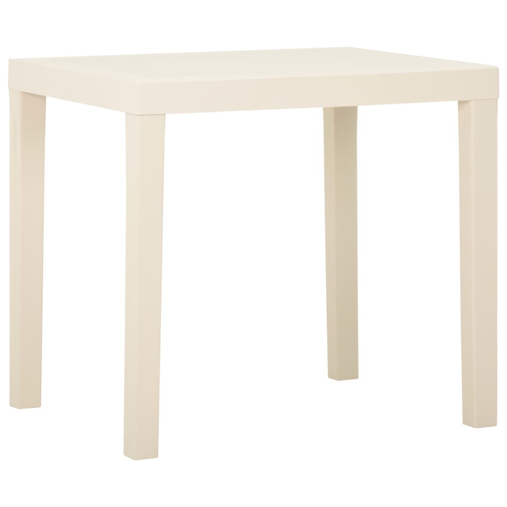 Tuintafel 79X65X72 Cm Kunststof Wit