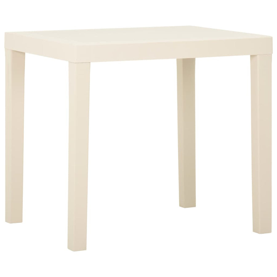 Tuintafel 79X65X72 Cm Kunststof Wit