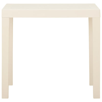 Tuintafel 79X65X72 Cm Kunststof Wit