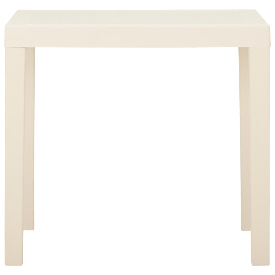 Tuintafel 79X65X72 Cm Kunststof Wit